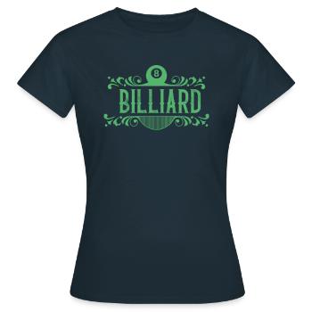 Billard - Frauen T-Shirt - Navy - Vorne - AI Model Female 172 dark (172cm)