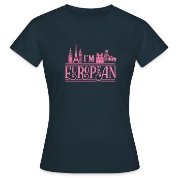 L’Union européenne l’Union européenne Brexit Europe - T-shirt Femme - marine - Devant - AI Model Female 172 dark (172cm)