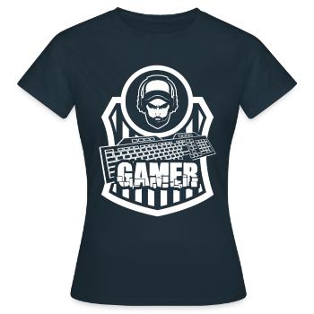 Gaming Gaming Gaming Gaming - T-shirt Femme - marine - Devant - AI Model Female 172 dark (172cm)