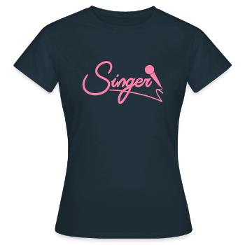 Chanteur Chanteuse Maman Chanter École de chant - T-shirt Femme - marine - Devant - AI Model Female 172 dark (172cm)