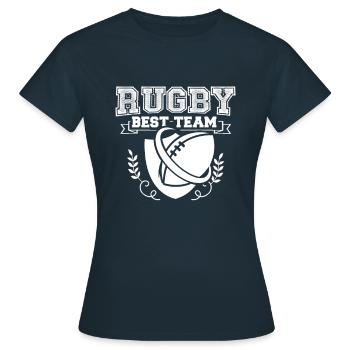 Rugby Rugby Rugby - Frauen T-Shirt - Navy - Vorne - AI Model Female 172 dark (172cm)