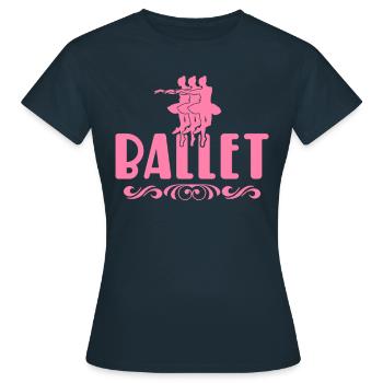Ballerina Ballerina Ballerina Ballerina - Frauen T-Shirt - Navy - Vorne - AI Model Female 172 dark (172cm)