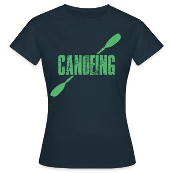 Canoë canoë canoë canoë-kayak Canoë-kayak - T-shirt Femme - marine - Devant - AI Model Female 172 dark (172cm)