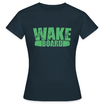 Wakeboard Wakeboard Wakeboard Wakeboarder Wakeboarder corde - T-shirt Femme - marine - Devant - AI Model Female 172 dark (172cm)