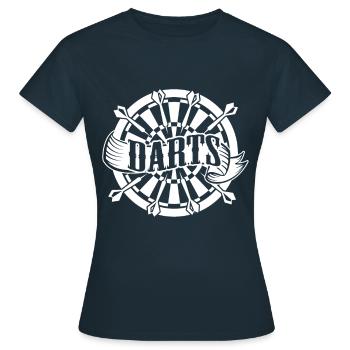 Fléchettes Fléchettes jeu de fléchettes - T-shirt Femme - marine - Devant - AI Model Female 172 dark (172cm)