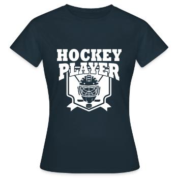 Hockey hockey hockey sur glace Hockey Hocky hockey en salle - T-shirt Femme - marine - Devant - AI Model Female 172 dark (172cm)