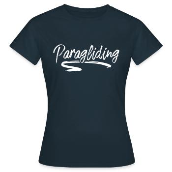 Parapente Vol parapente Parapente Pilot - T-shirt Femme - marine - Devant - AI Model Female 172 dark (172cm)