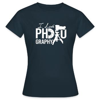 Photographe Photographe Photographe Photographe - T-shirt Femme - marine - Devant - AI Model Female 172 dark (172cm)