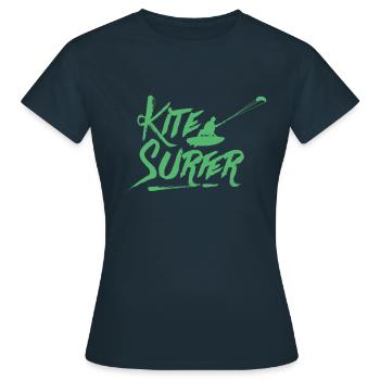 Kitesurfer Kitesurfer Kitesurfer Kitesurfer - Frauen T-Shirt - Navy - Vorne - AI Model Female 172 dark (172cm)