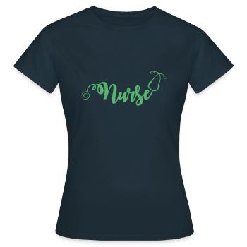 Infirmière infirmière - T-shirt Femme - marine - Devant - AI Model Female 172 dark (172cm)