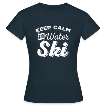 Ski nautique ski nautique ski nautique skis nautiques skis nautiques - T-shirt Femme - marine - Devant - AI Model Female 172 dark (172cm)