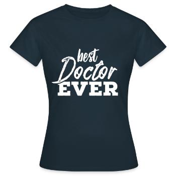 Médecin médecin Médecins Médecins Docteur - T-shirt Femme - marine - Devant - AI Model Female 172 dark (172cm)