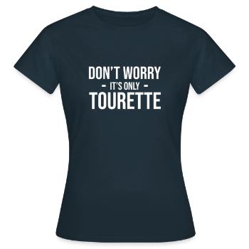Ticks Tourette Syndrom - Frauen T-Shirt - Navy - Vorne - AI Model Female 172 dark (172cm)