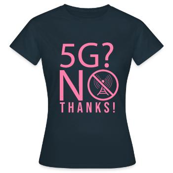 Netzwerk 5G Mobilfunk Gegen 5G Strahlung - Frauen T-Shirt - Navy - Vorne - AI Model Female 172 dark (172cm)