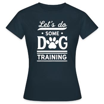 École canine entraîneur de chiens - T-shirt Femme - marine - Devant - AI Model Female 172 dark (172cm)