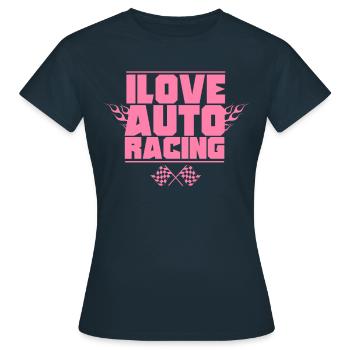 Course course voiture automobile course automobile - T-shirt Femme - marine - Devant - AI Model Female 172 dark (172cm)