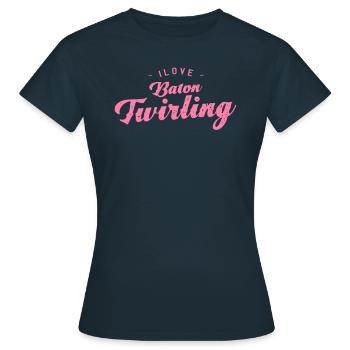 Sport Rod Turning Bar Turning Baton Twirling - Women's T-Shirt - navy - Front - AI Model Female 172 dark (172cm)