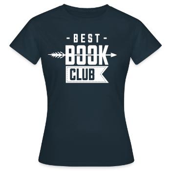 Bookworm Reading Association Book Club Book Association Book - Women's T-Shirt - navy - Front - AI Model Female 172 dark (172cm)