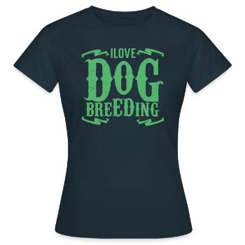 Chien élevage de chiens éleveurs élevages chiots - T-shirt Femme - marine - Devant - AI Model Female 172 dark (172cm)