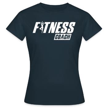 Fitnessstudio Fitnesstrainer - Frauen T-Shirt - Navy - Vorne - AI Model Female 172 dark (172cm)