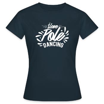 Pole dance pole pole dance pole dance - T-shirt Femme - marine - Devant - AI Model Female 172 dark (172cm)