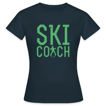 Moniteur de ski Moniteur de ski Moniteur de ski - T-shirt Femme - marine - Devant - AI Model Female 172 dark (172cm)