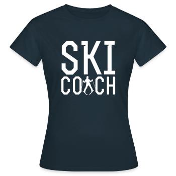 Moniteur de ski École de ski moniteur de ski Cours de ski professeur - T-shirt Femme - marine - Devant - AI Model Female 172 dark (172cm)