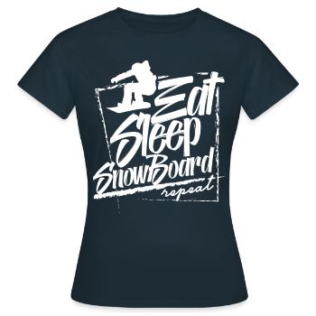 Snowboard Snowboarder Boarden Snowboarden Boarder - Frauen T-Shirt - Navy - Vorne - AI Model Female 172 dark (172cm)