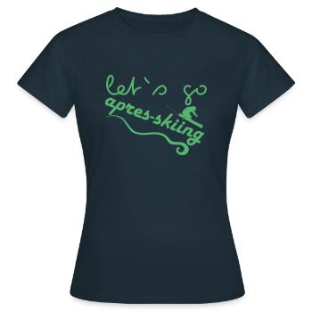 Après-ski - T-shirt Femme - marine - Devant - AI Model Female 172 dark (172cm)