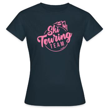 Ski Tours Ski Tour Ski Touring Mama Wintersport - Women's T-Shirt - navy - Front - AI Model Female 172 dark (172cm)