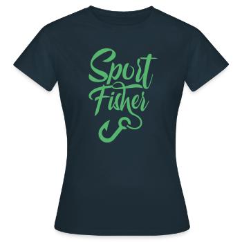 Pêcheurs pêcheurs pêche sportive pêche pêcheurs sportifs - T-shirt Femme - marine - Devant - AI Model Female 172 dark (172cm)
