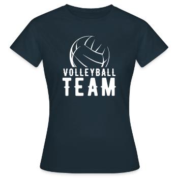 Volleyball Team - Frauen T-Shirt - Navy - Vorne - AI Model Female 172 dark (172cm)