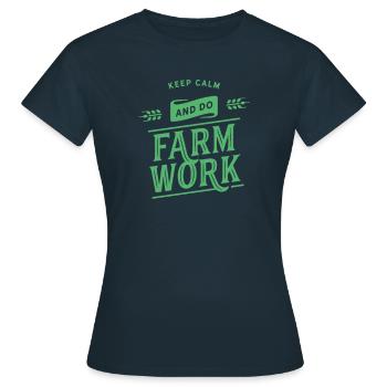 Ouvrier agricole - T-shirt Femme - marine - Devant - AI Model Female 172 dark (172cm)