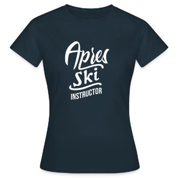 Apres Ski Instructor Ski Holiday - Women's T-Shirt - navy - Front - AI Model Female 172 dark (172cm)
