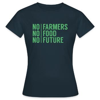 Farmers protest - Women's T-Shirt - navy - Front - AI Model Female 172 dark (172cm)