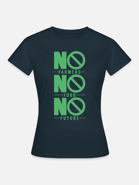 Bauernprotest - Frauen T-Shirt - Navy