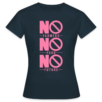 Demo farmer protest farmer protest - Women's T-Shirt - navy - Front - AI Model Female 172 dark (172cm)
