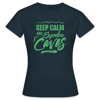 Cave Cave Explorer Caving Team - Women's T-Shirt - navy - Front - AI Model Female 172 dark (172cm)