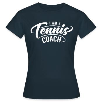 Tennis Instructor Trainer Tennis Instructor Instructor - Women's T-Shirt - navy - Front - AI Model Female 172 dark (172cm)