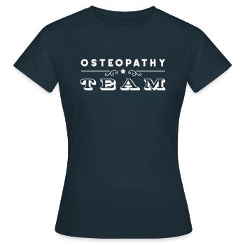 Osteopathie Osteopathin Team Osteopath Praxis - Frauen T-Shirt - Navy - Vorne - AI Model Female 172 dark (172cm)