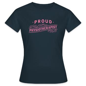Physiothérapeute - T-shirt Femme - marine - Devant - AI Model Female 172 dark (172cm)