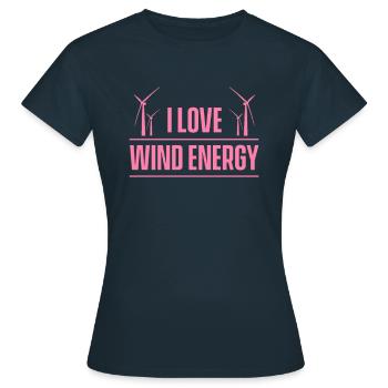 Windmill windmill wind power wind energy power - Women's T-Shirt - navy - Front - AI Model Female 172 dark (172cm)