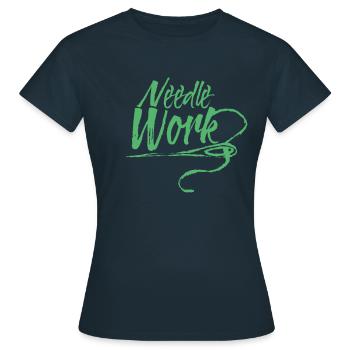 Needles needlework needlework textile craft sewing - Women's T-Shirt - navy - Front - AI Model Female 172 dark (172cm)