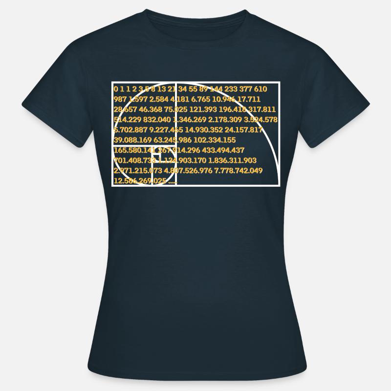 Fibonacci formula number sequence - Women's T-Shirt - navy