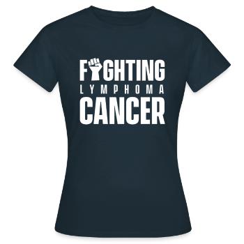 Lutte contre le cancer des ganglions lymphatiques lymphome - T-shirt Femme - marine - Devant - AI Model Female 172 dark (172cm)