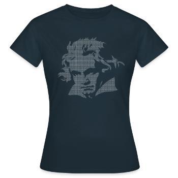 Ludwig van Beethoven génie du compositeur de musique - T-shirt Femme - marine - Devant - AI Model Female 172 dark (172cm)