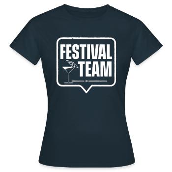 Festival Team Festivals Festival goers visitors - Women's T-Shirt - navy - Front - AI Model Female 172 dark (172cm)