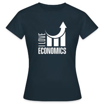 J’aime l’économie économie économie - T-shirt Femme - marine - Devant - AI Model Female 172 dark (172cm)