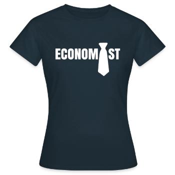Economie Micro Macro Économie Economie - T-shirt Femme - marine - Devant - AI Model Female 172 dark (172cm)