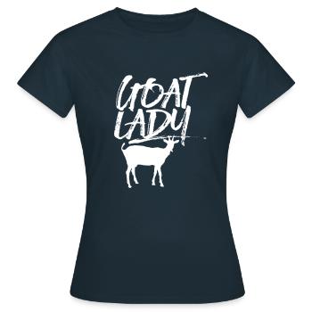 chèvres chèvres chèvre - T-shirt Femme - marine - Devant - AI Model Female 172 dark (172cm)